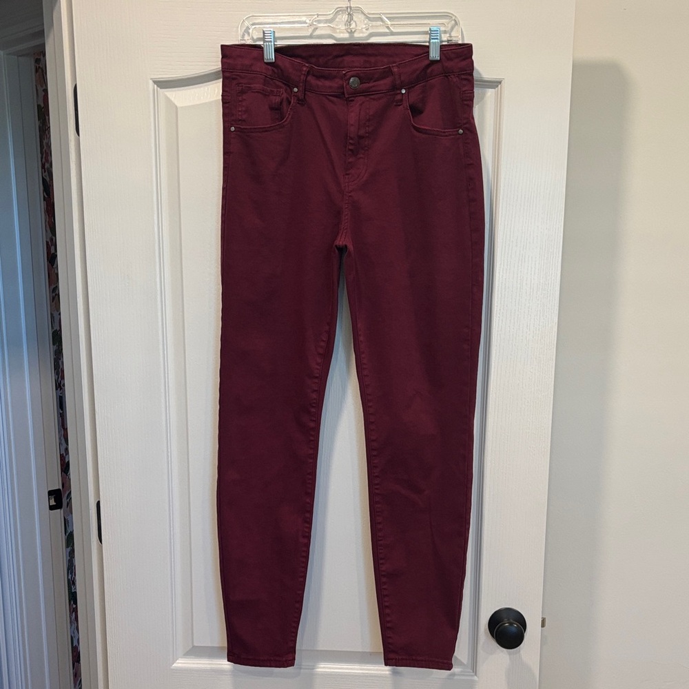 Grace & Lace Burgandy Skinny Jeans